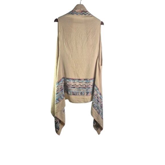 DO EVERYTHING IN LOVE Embroidered No Sleeve Boho Kimono OSFM - Picture 6 of 12